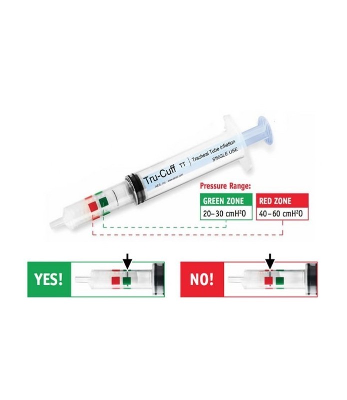 Siringa per pressione cuffia di sonde endotracheali