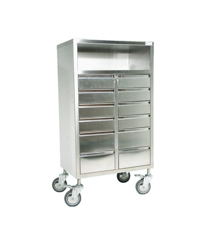 CARRELLO INOX 12 CASS.1 VANO AF