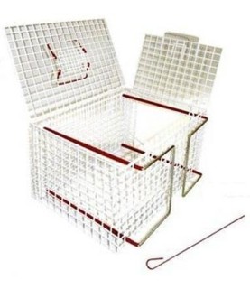 GABBIA CONTENZ.GATTI INOX CM.44X30X29H