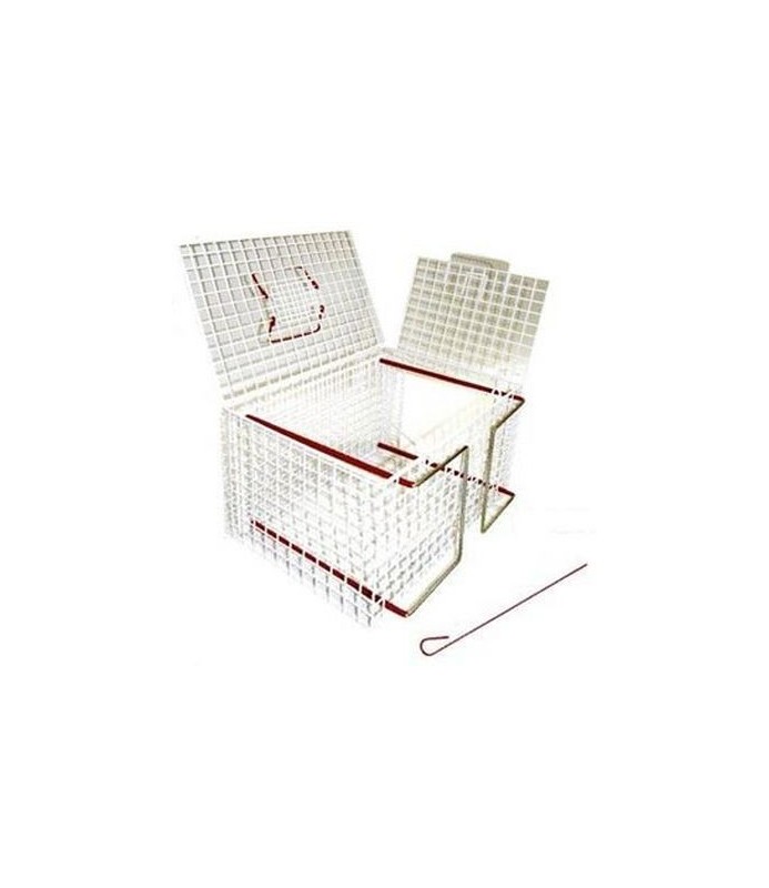 GABBIA CONTENZ.GATTI INOX CM.44X30X29H