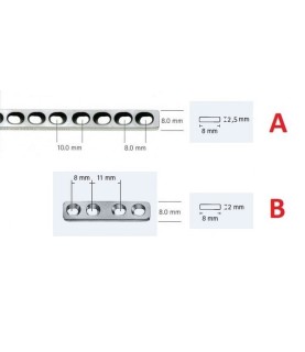 Placca per piccoli frammenti per viti da 2,7 mm
