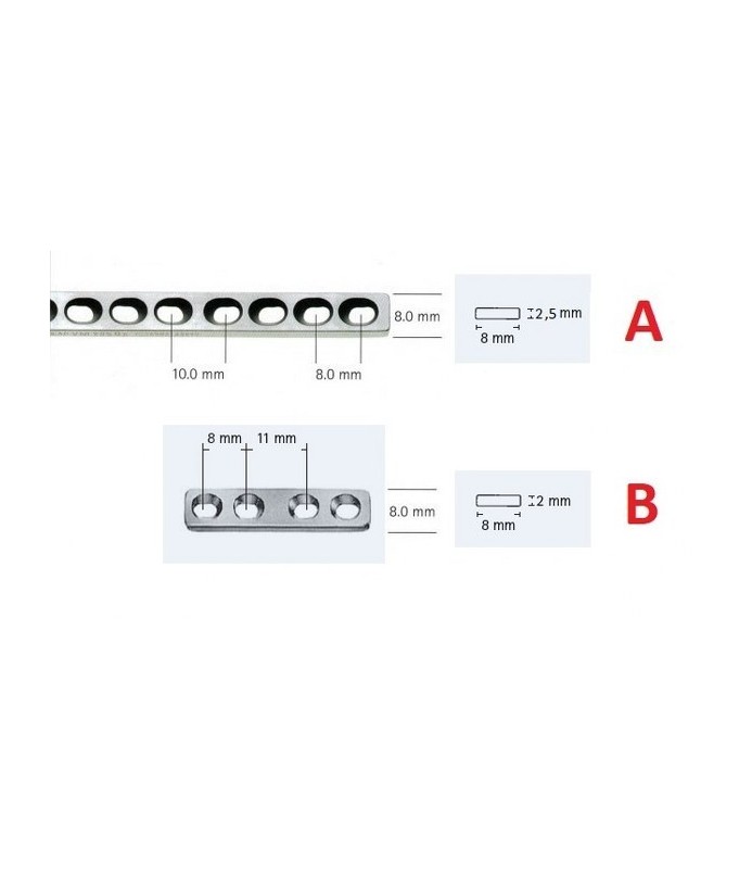 Placca per piccoli frammenti per viti da 2,7 mm